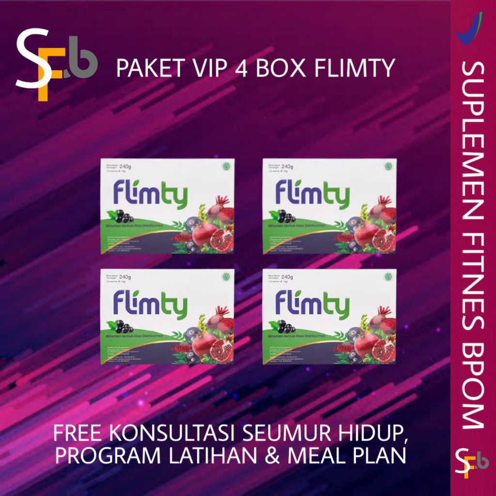 FLIMTY FIBER DETOX 100% ORIGINAL DIET 4 BOX 72 SACHET  BPOM ANTIOKSIDAN