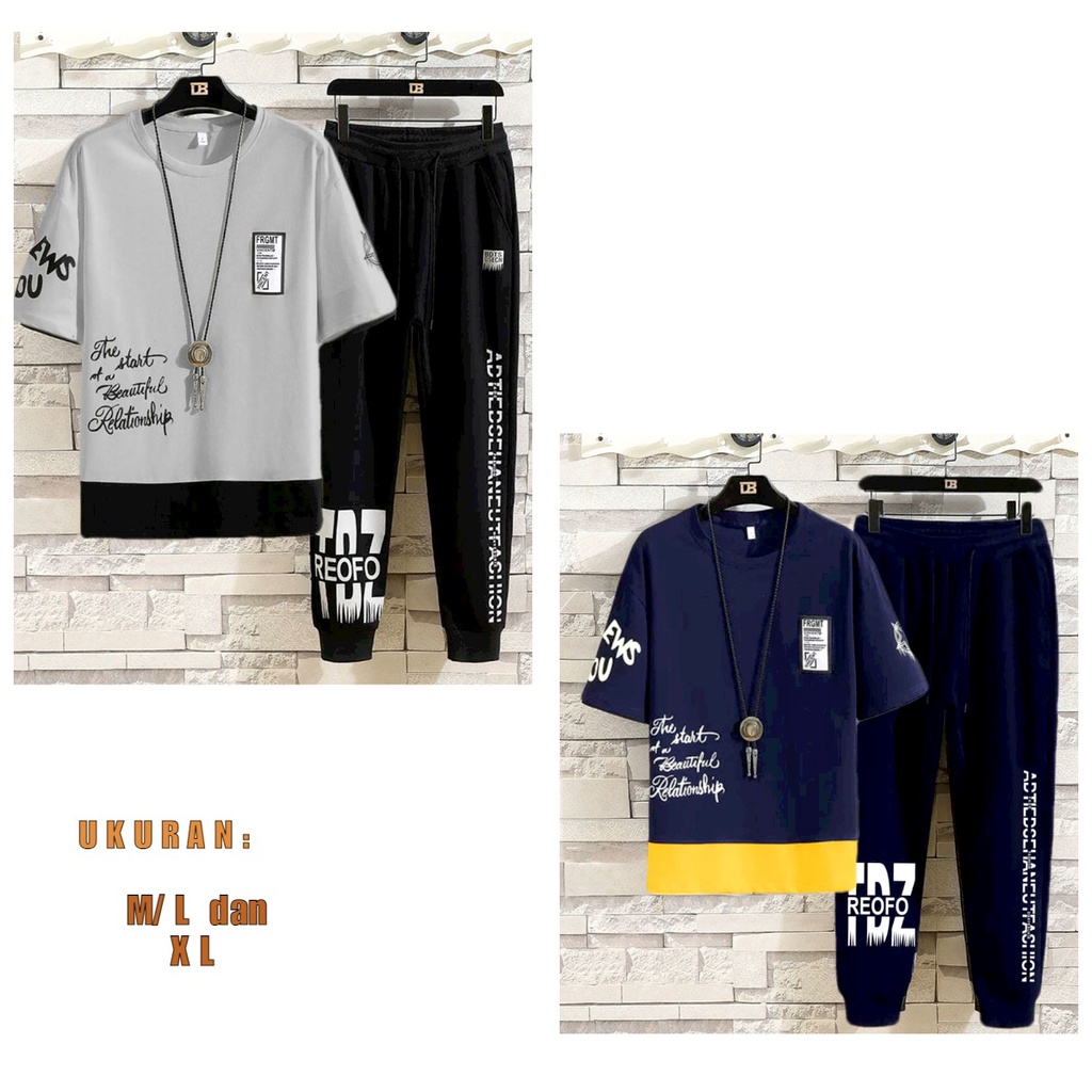 MUKZHOP - STELAN REO / satu set baju + jogger  / baju terlaris / baju termurah