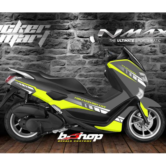 Decal stiker nmax abu stabilo stiker full nutup body 007