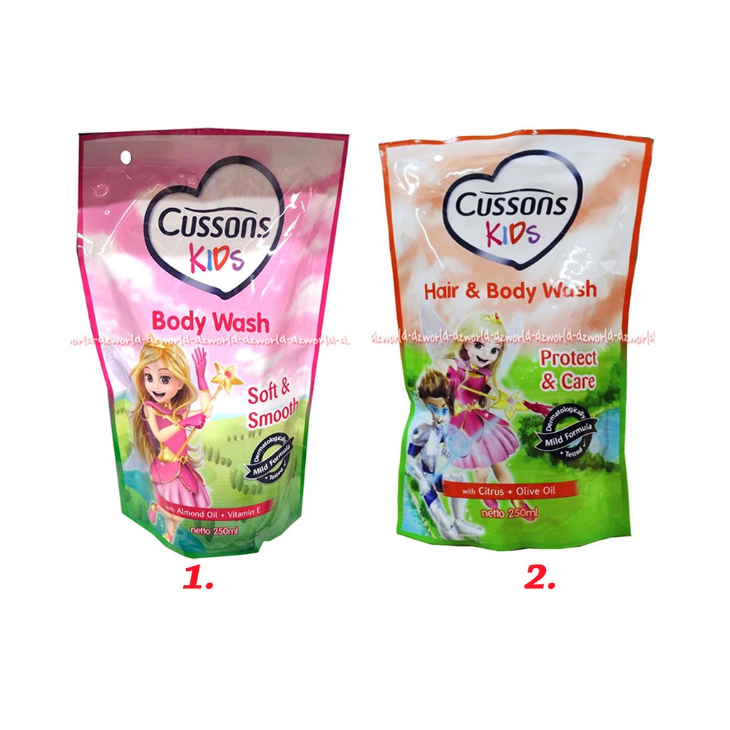 Cussons Baby Body Wash 250ml Soft &amp; Smooth Sabun Mandi Cair Untuk Anak Kemasan Refill