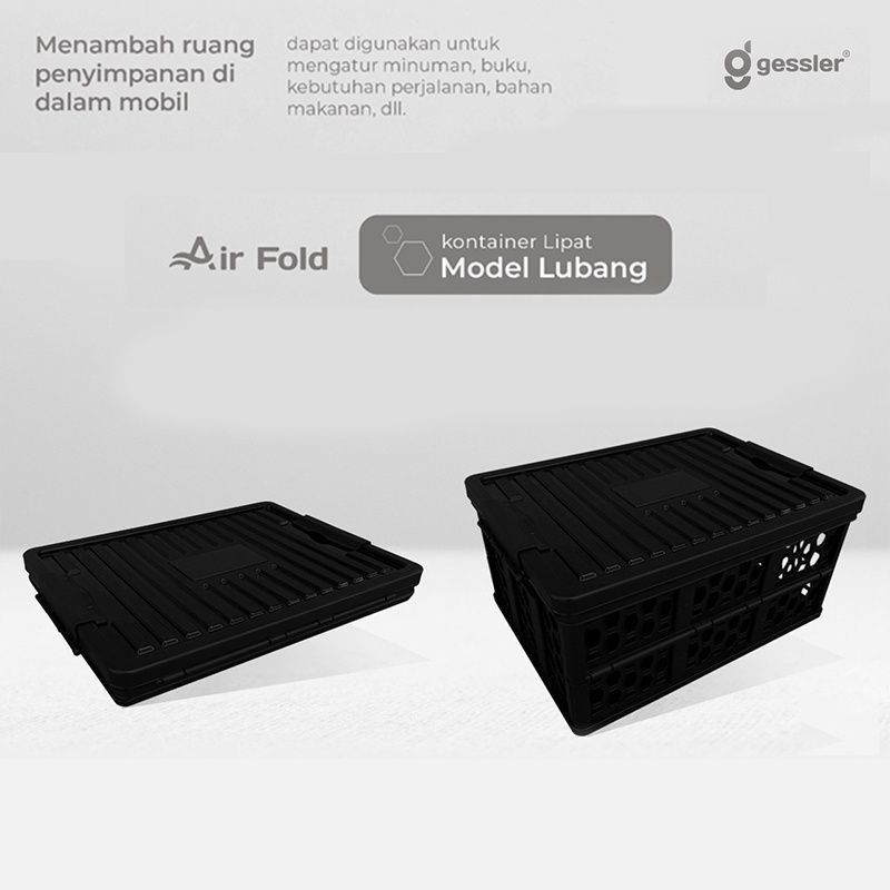 GESSLER - CONTAINER BOX LIPAT 45 LITER LUBANG AIR FOLD