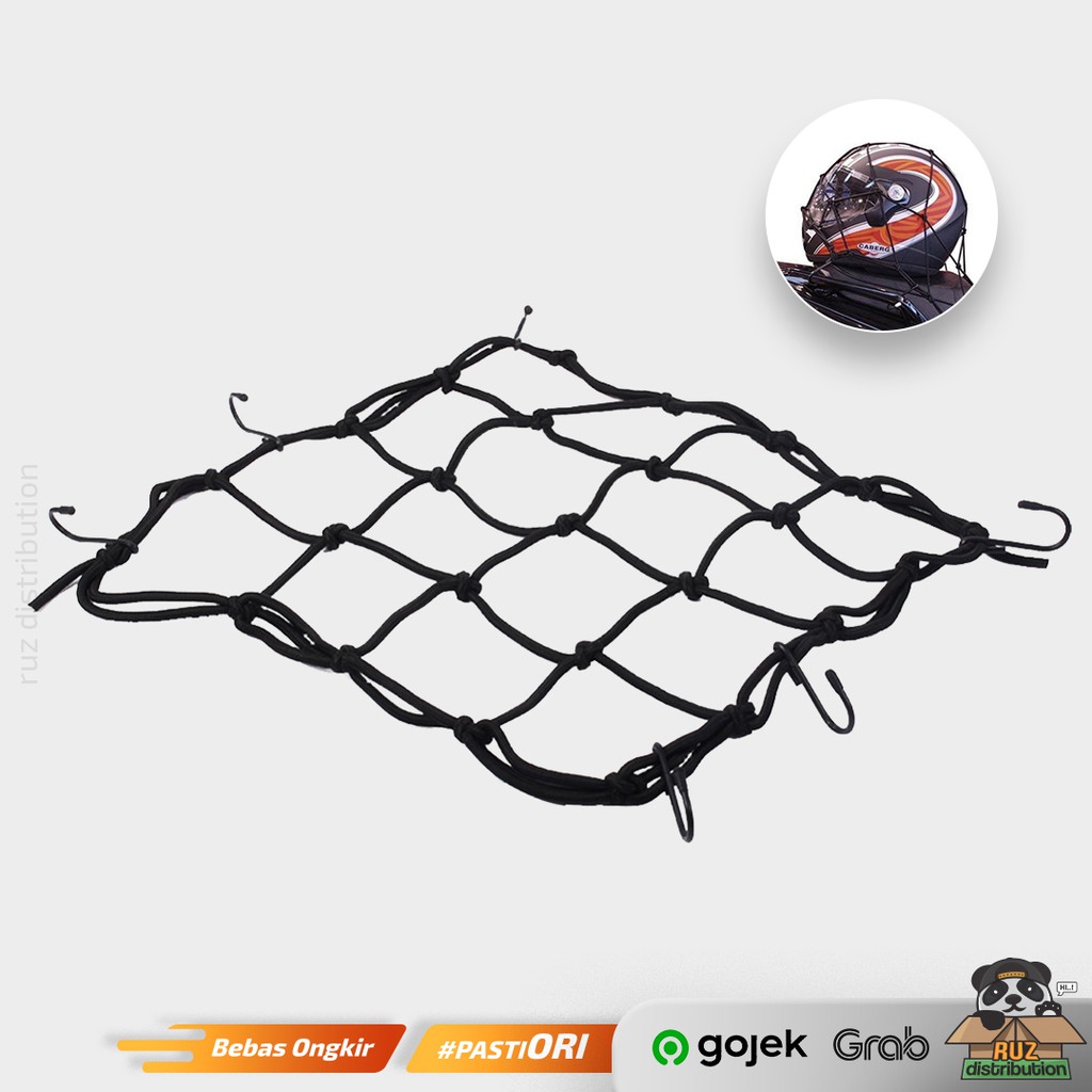 Jaring Motor - Helmet Net - Tali Helm - Pengikat Barang