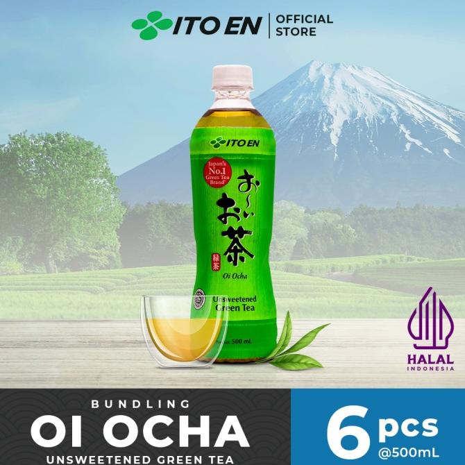 

[ COD ] ITO EN Oi Ocha Unsweetened Teh Hijau Jepang 500ml No Sugar - 6 pcs TERBARU Kode 1420