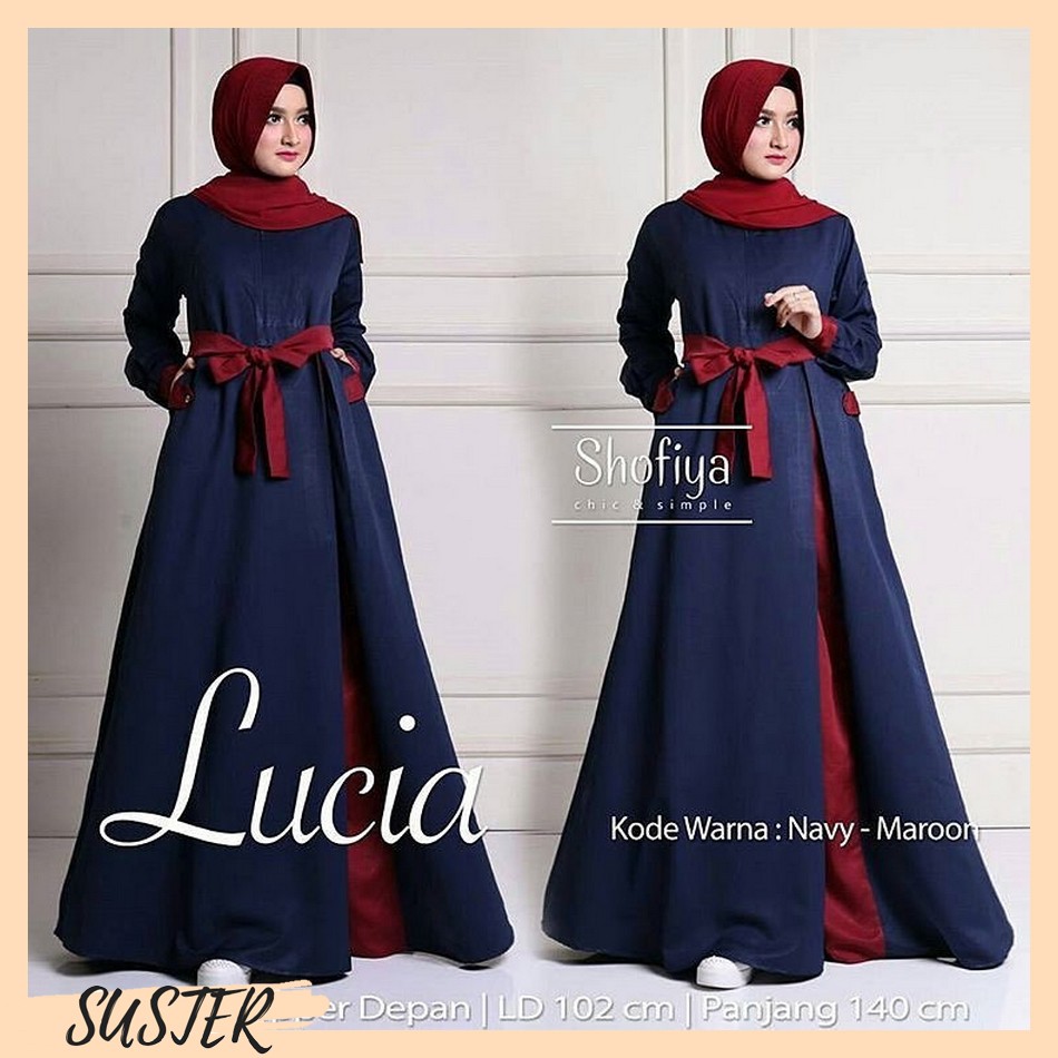 Baju Pakaian Murah Wanita Gamis Maxi Lucia Dress Baju Pakaian Murah Wanita Gamis Maxi Lucia Dress