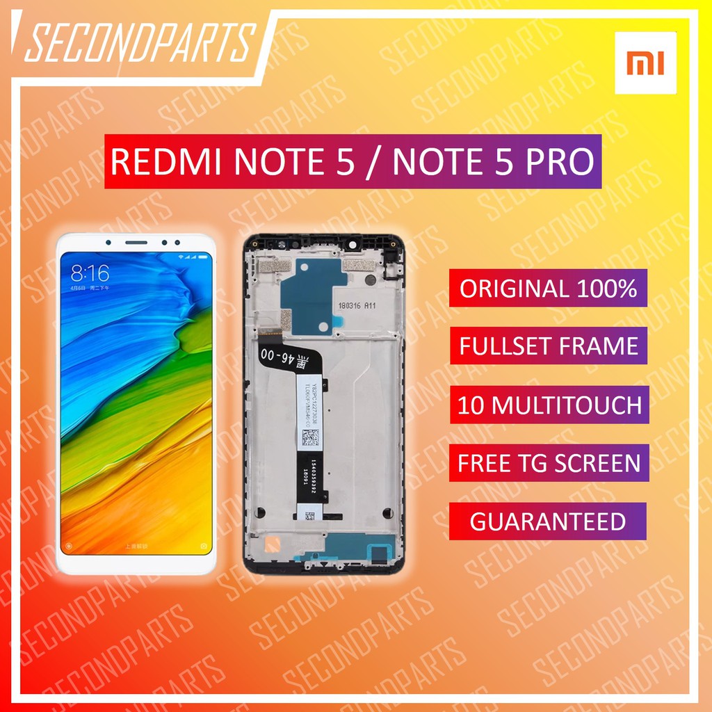 LCD FULLSET FRAME XIAOMI REDMI NOTE 5 / NOTE 5 PRO ORIGINAL COPOTAN