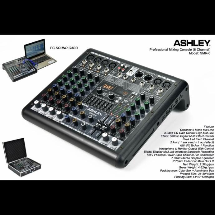 mixer audio ashley smr6 smr 6 (6channel) original ashley