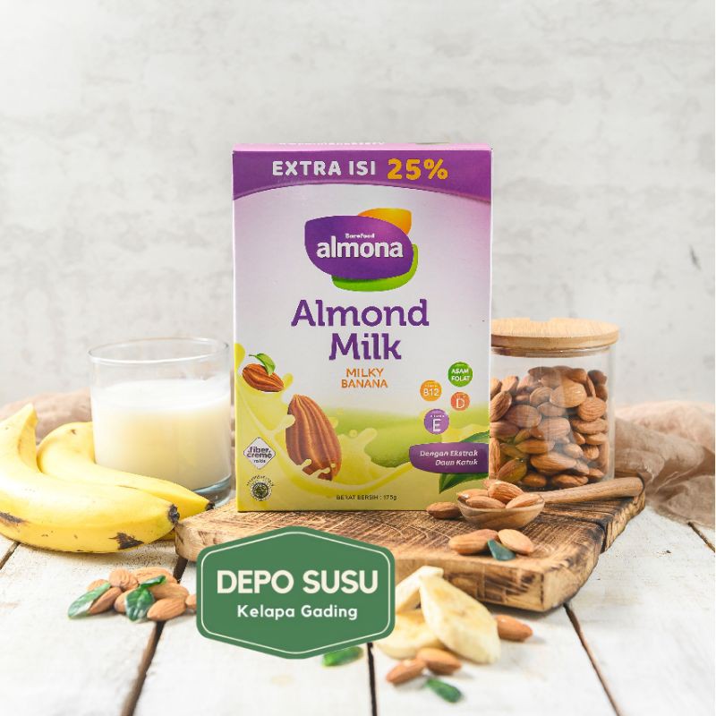 Almona 175gr Almond Milk Powder Barefood | Susu ASI Booster Bubuk 175