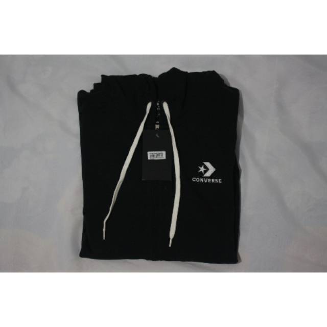 ZIP HOODIE CONVERSE STAR CHEVRON BLACK