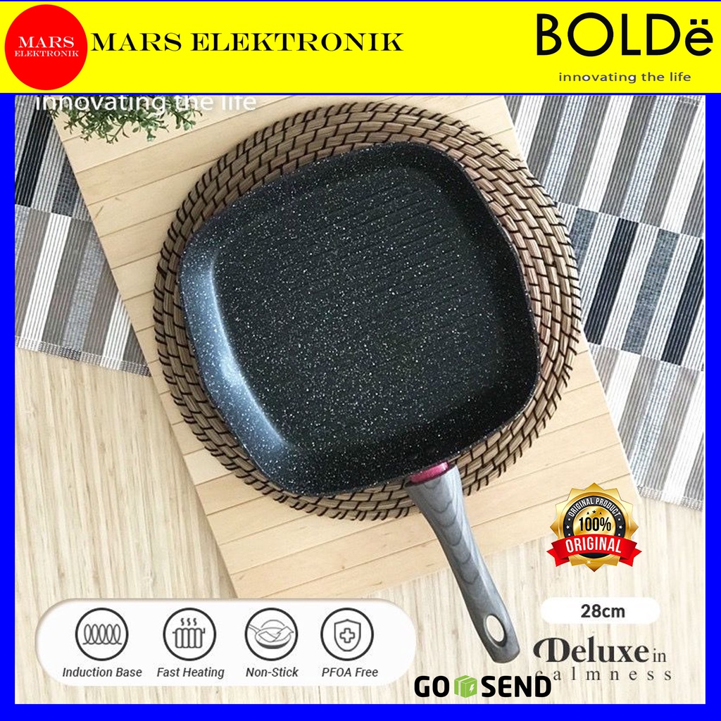 BOLDE SUPER PAN GRILL PAN /  28 CM / BOLDE BLACKPINK / BEIGE  / BOLDE PAN / PANCI PANGGANG BOLDE / A