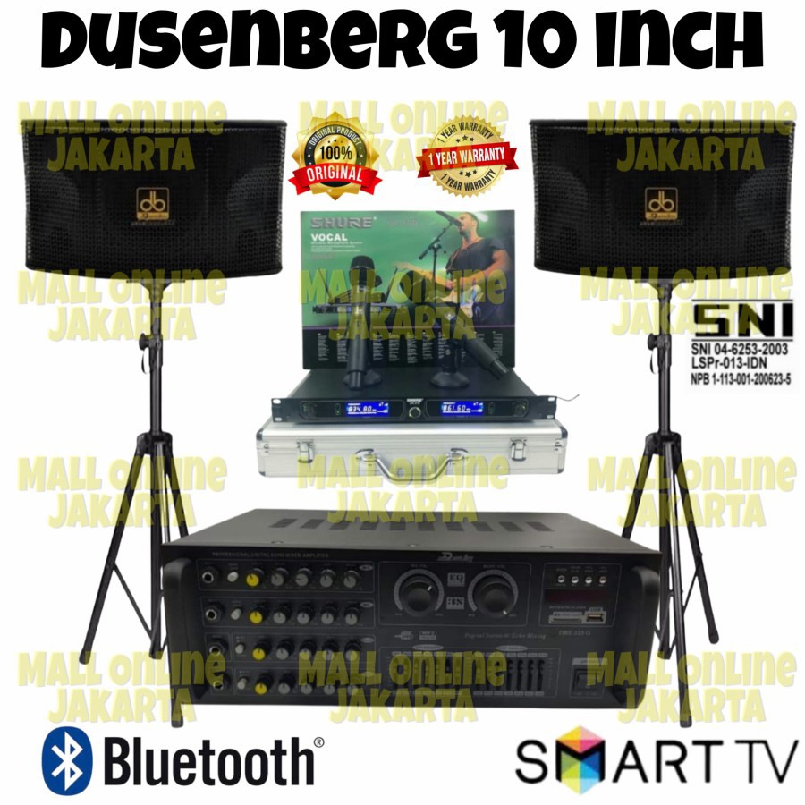 Paket Karaoke dusenberg 10 inch Original Power ampli SNI sound system