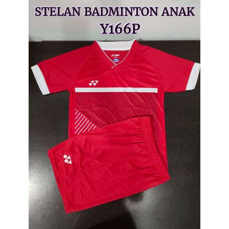 BAJU BADMINTON SETELAN ANAK/BADMINTON Y166 JERSEY BULUTANGKIS