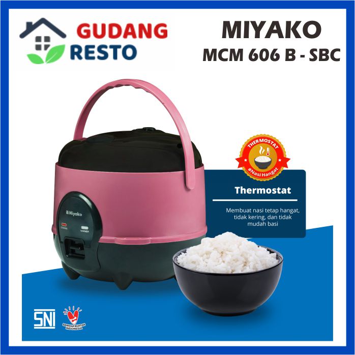 Miyako 606A / 606 A Rice Cooker Mini / Magic com kecil / Penanak nasi 3 in 1