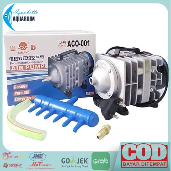 Pompa Aerator Kolam Aquarium Yamano Aco 001 Aerator 6 Lubang