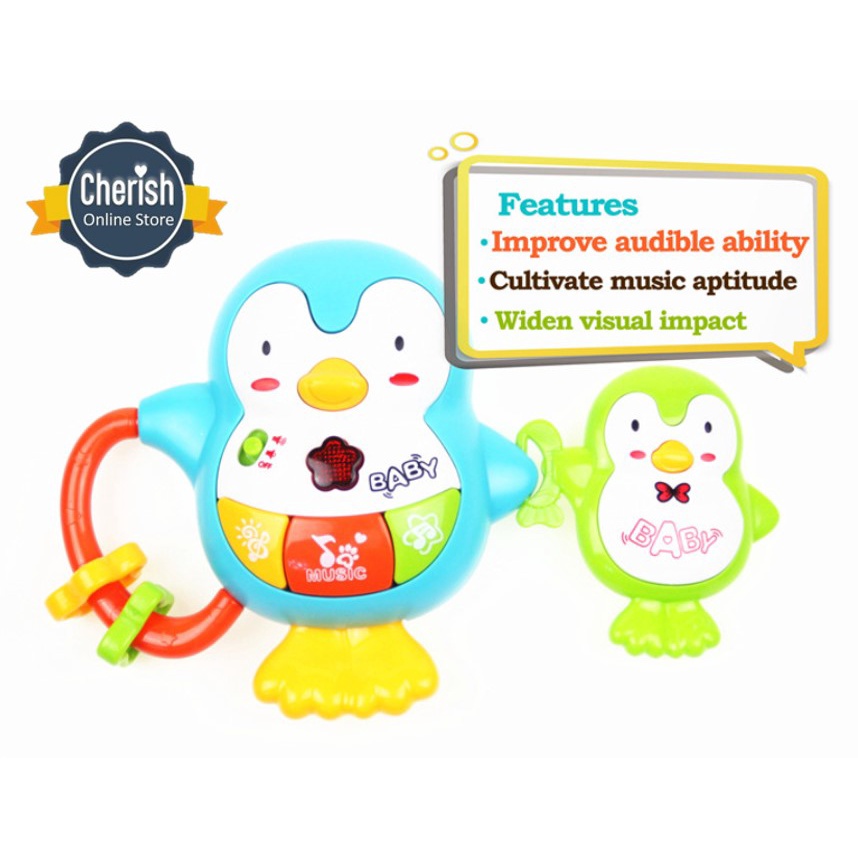 Mainan Bayi PENGUIN RATTLE BELL - Mainan Kerincingan Bayi Musik