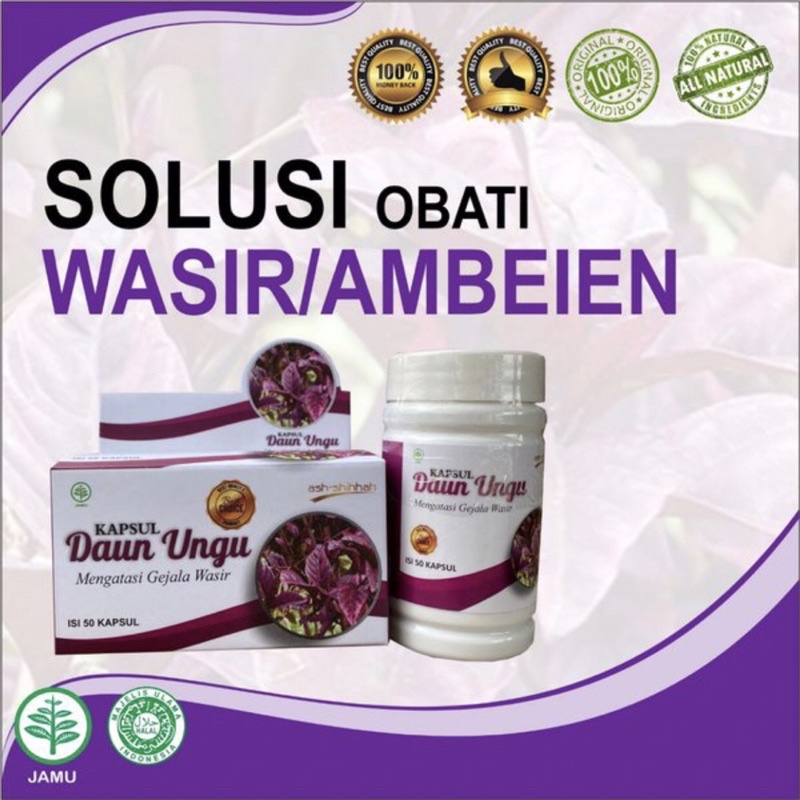 PAKET OBAT WASIR DAUN UNGU DAN SALEP DICTAMNI | AMBEIEN | Kapsul Herbal Daun Ungu ORIGINAL - Obat Ambeien / Wasir / Ambeyen  Benjolan Asli Ash Shihhah