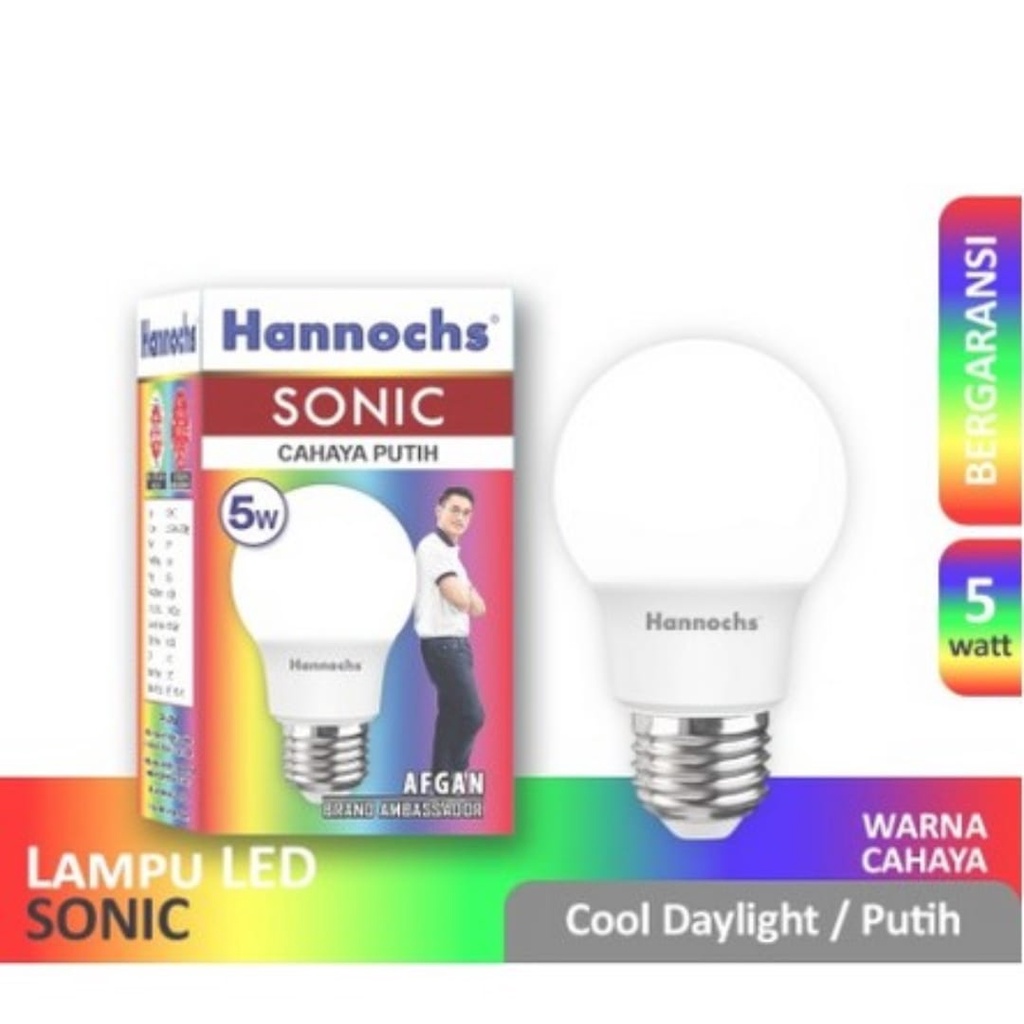 Hannochs Lampu Led Sonic 5 watt Cahaya Putih