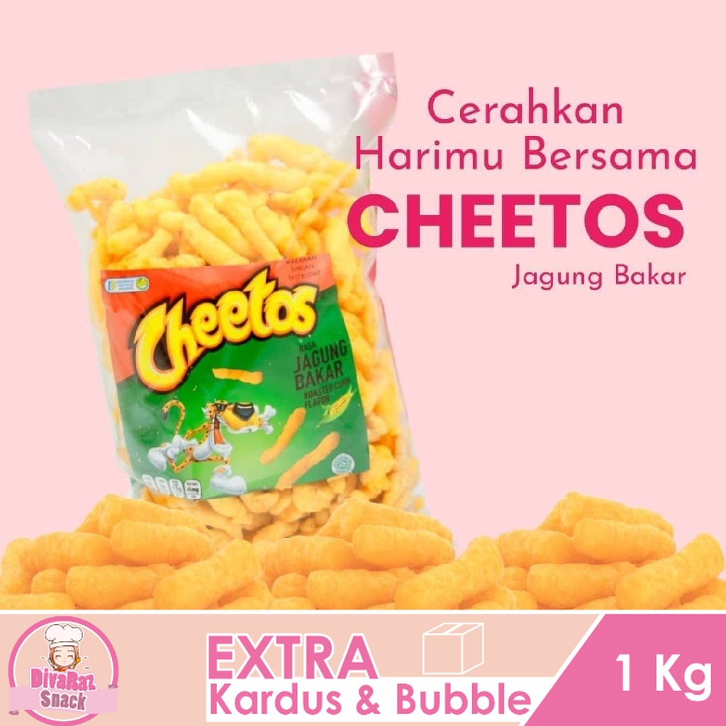 

[1Kg] Cheetos Jagung Bakar BBQ / TES Cheetos Jagung Panggang Balado - Divaraz Snack makanan ringan jajanan jadul cemilan snack kiloan