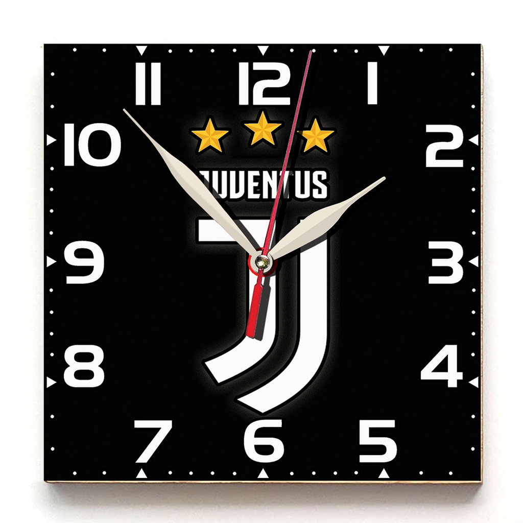 JAM DINDING UNIK KARAKTER JUVENTUS NEW . KAYU 30x30