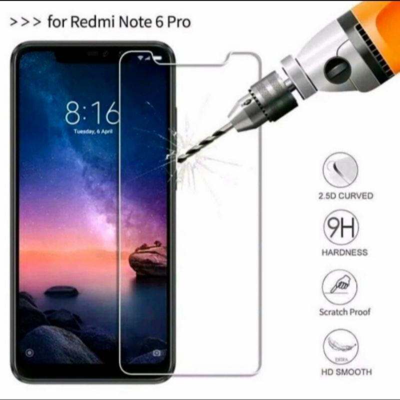 Xiaomi Redmi Note 6 Note 6 Pro tempered glass anti gores kaca bening