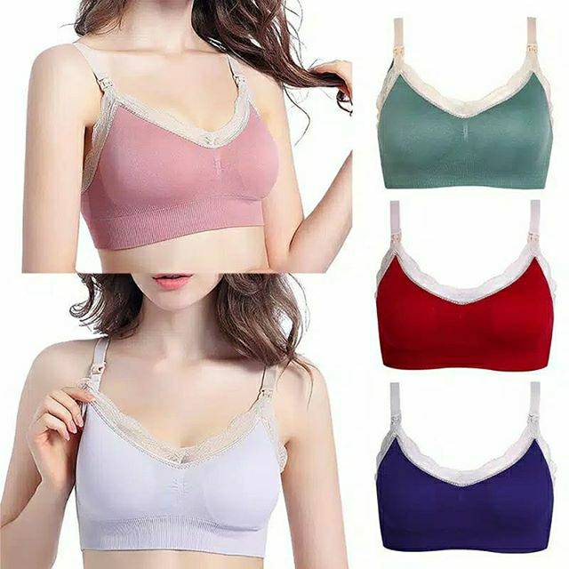 CB338 Bra menyusui / nursering bra tanpa kawat seamless bahan kaos lembut kualitas import busa tipis