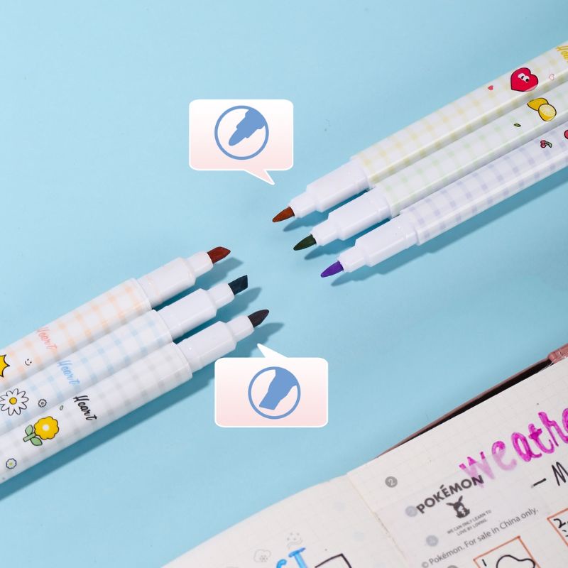 

Deli dual tip highlighter set 6 colors - Penanda lembut dan nyaman