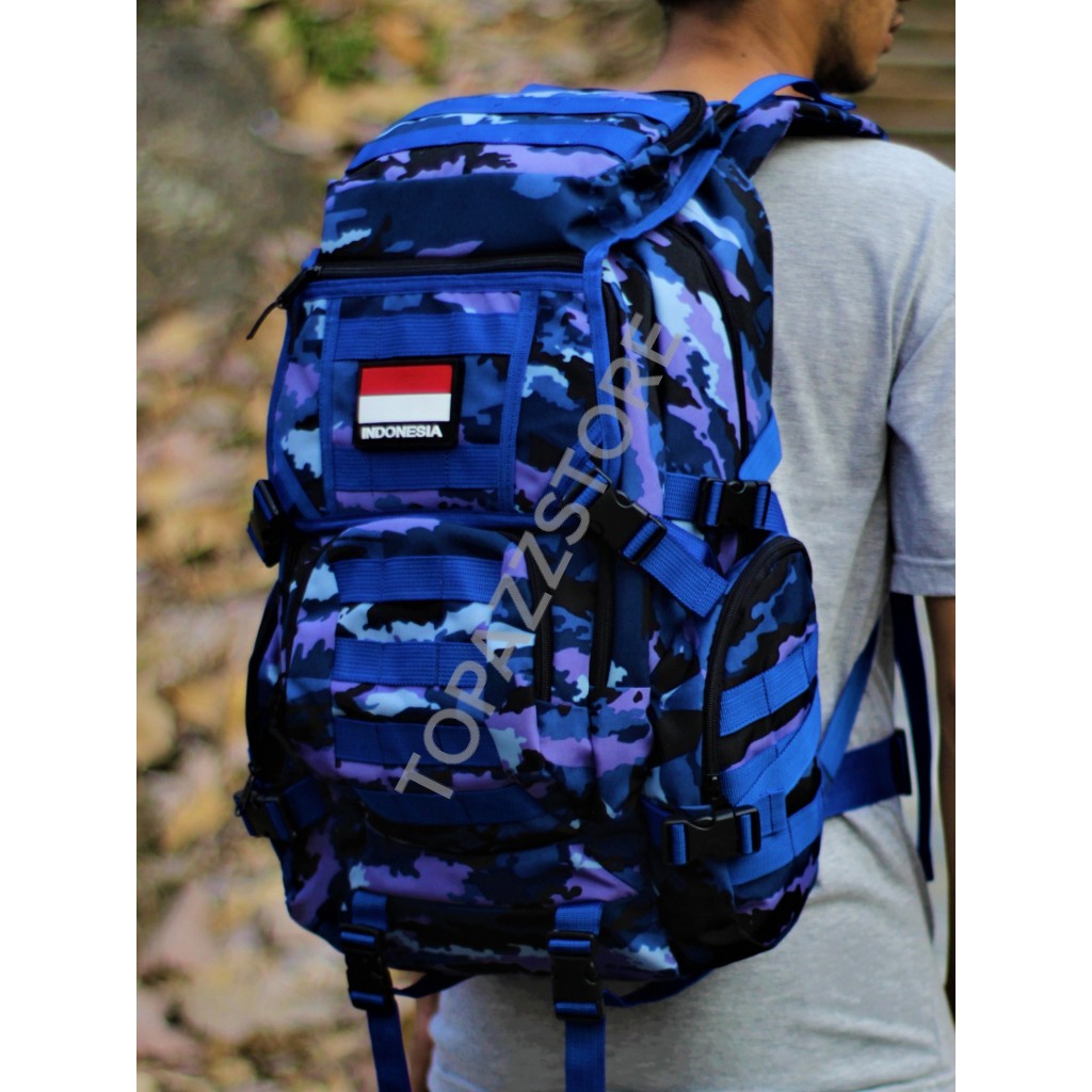 Tas Army Loreng AU Ransel Punggung Tentara Tactical TNI Polisi Militer Kain Waterproof