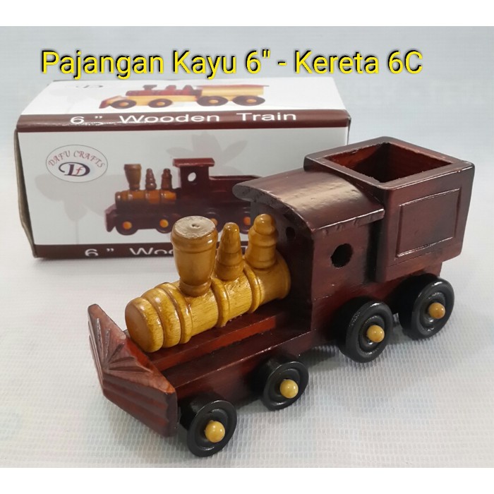 Pajangan Kayu Kereta Api 6C miniatur kayu