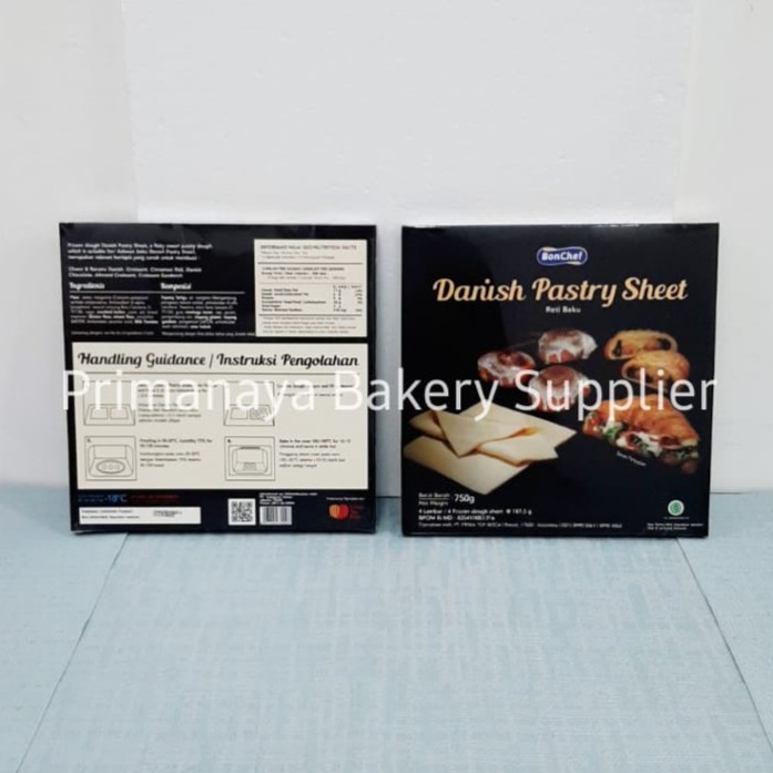 

ORIGINAL MURAH Bonchef Danish Pastry Sheet 750 gr / 1 Pcs - 4 lembar