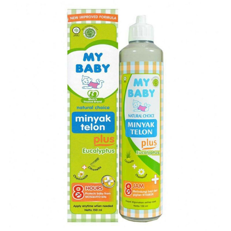 Minyak Telon My baby plus + eucalyptus anti nyamuk 150ml 30ml 60ml 90ml perlindungan nyamuk 8 jam
