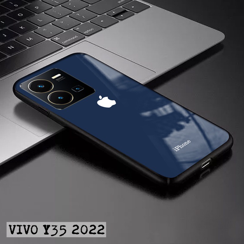 Softcase Glass Kaca VIVO Y35 2022 Terbaru [FC23] Case Motif VIVO Y35 2022 - Casing Hp VIVO Y35 2022 