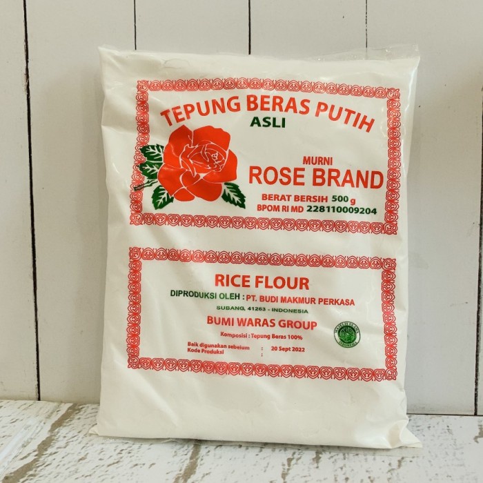 

Ketan-Beras-Tepung- Tepung Beras Putih Rose Brand 500Gr/500 Gr - Rice Flour Rosebrand -Tepung-Beras-