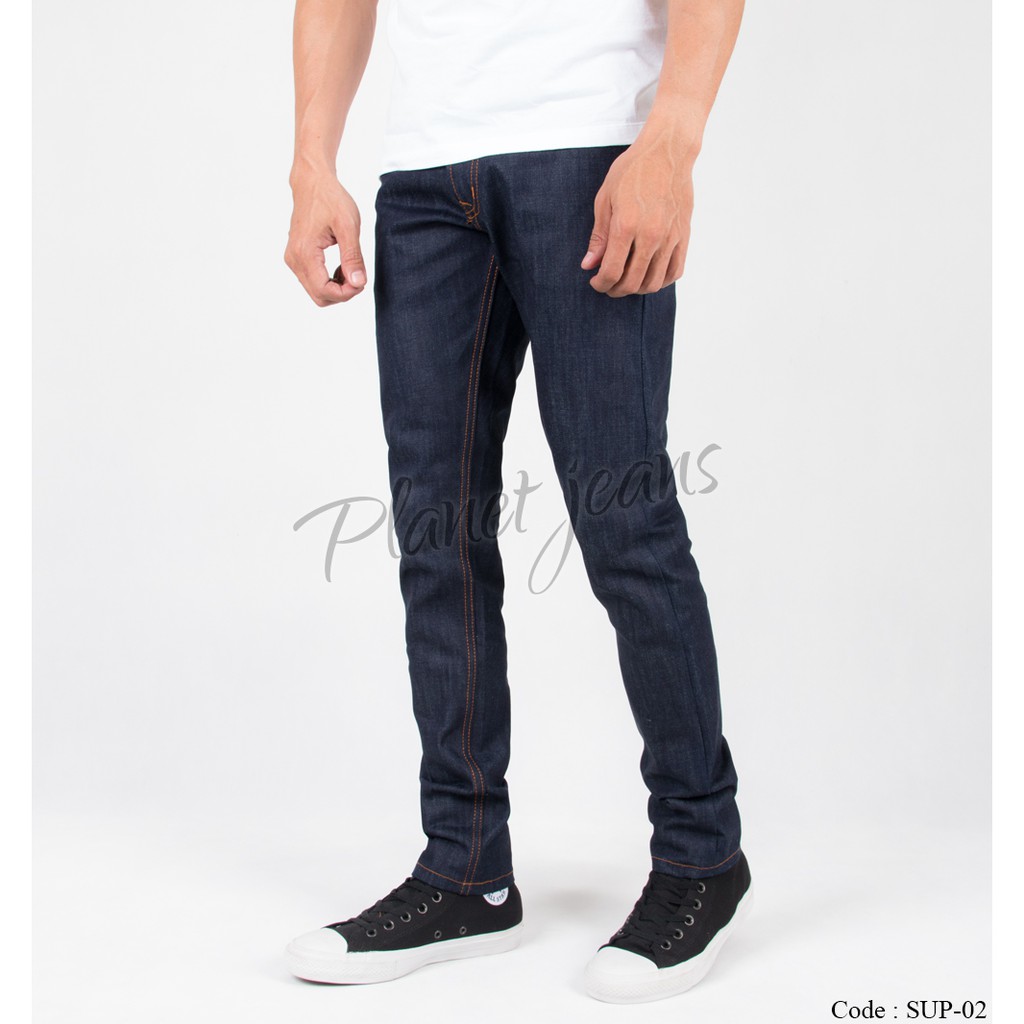 Celana jeans skinny panjang raw denim japan non selvedge cowok skiny Sup02