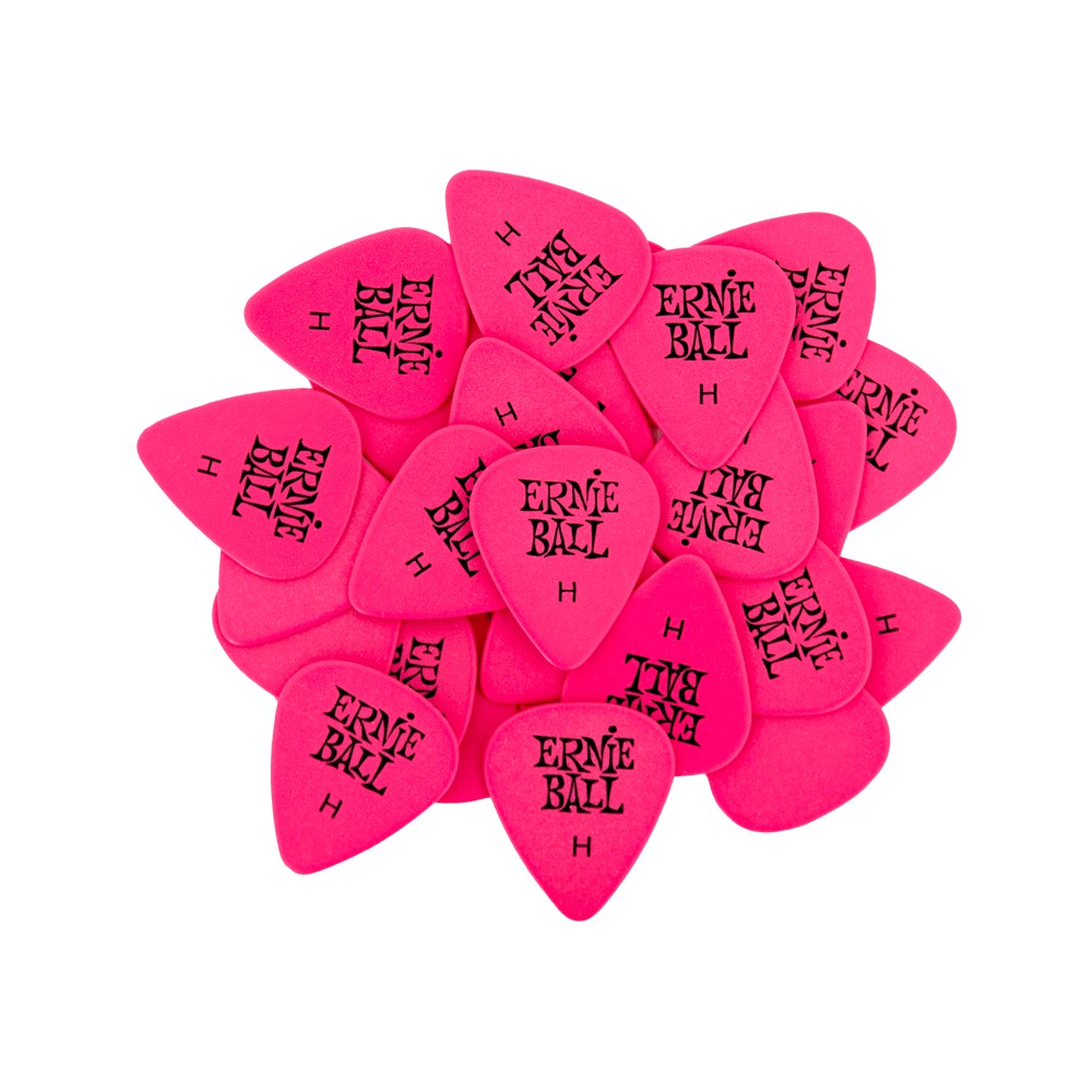 Ernie Ball Heavy Pink Cellulose Picks  bag of 144 P09125