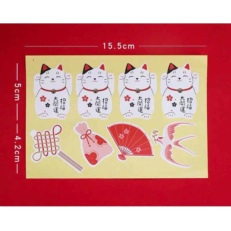 STICKER HOKI CAT IMLEK 8in1 set