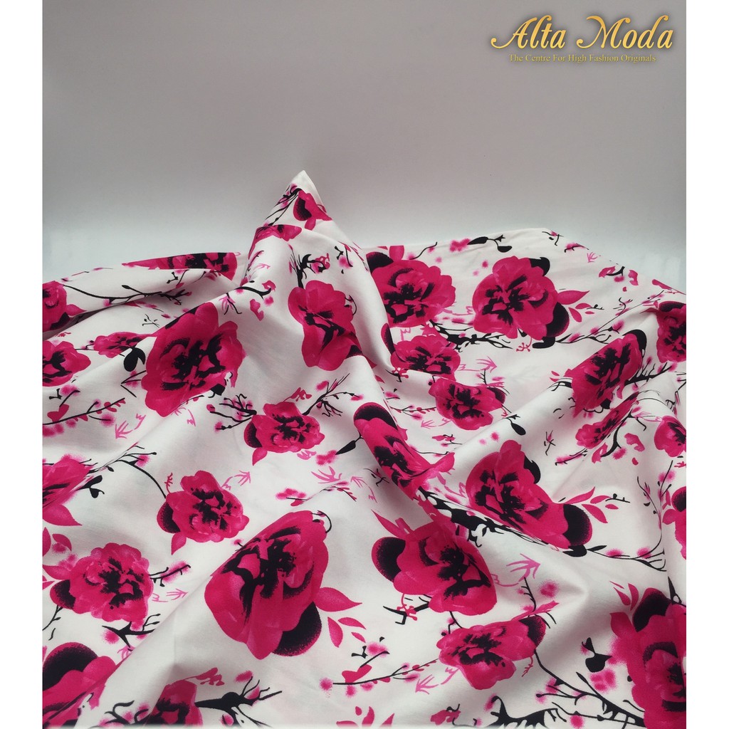 

Alta Moda Katun Motif Fancy Floral Pink - White Kain Premium (1M)