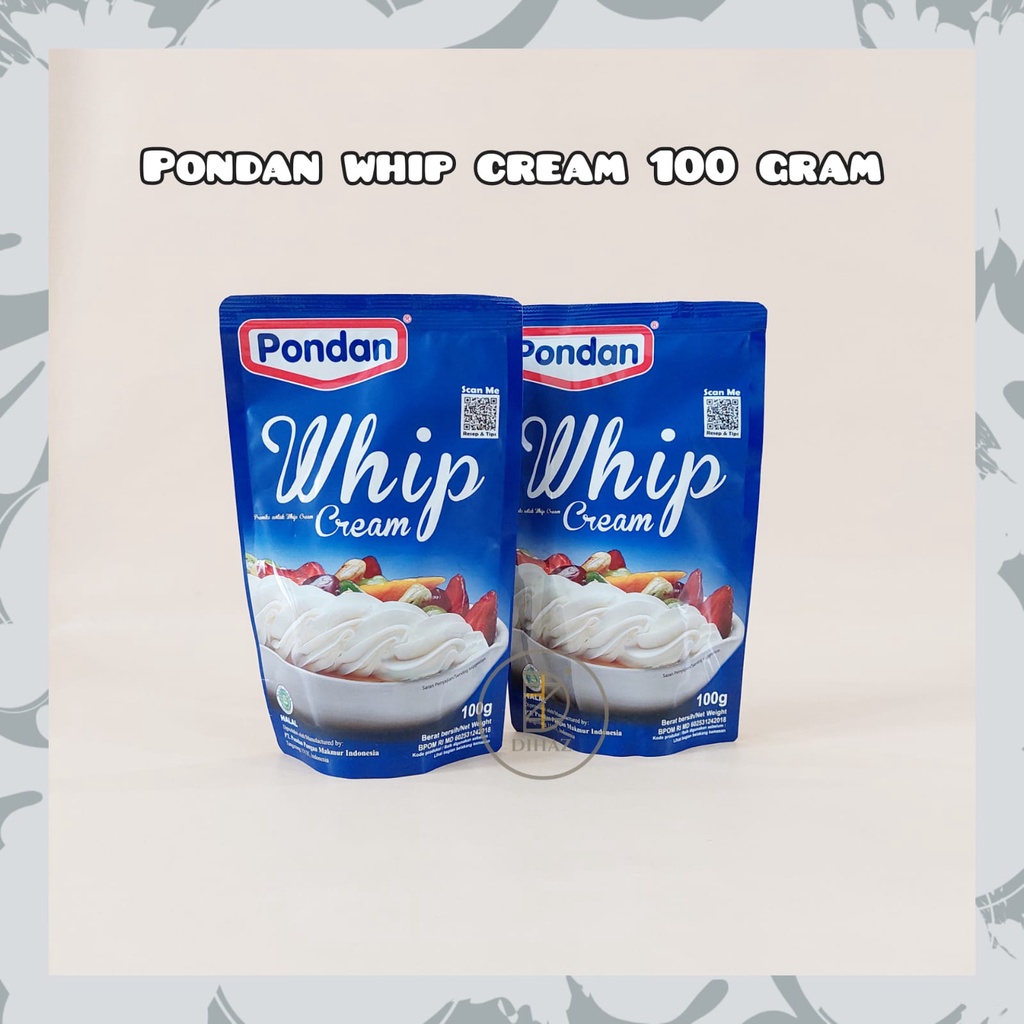 Jual Pondan Whip Cream 100gr Shopee Indonesia