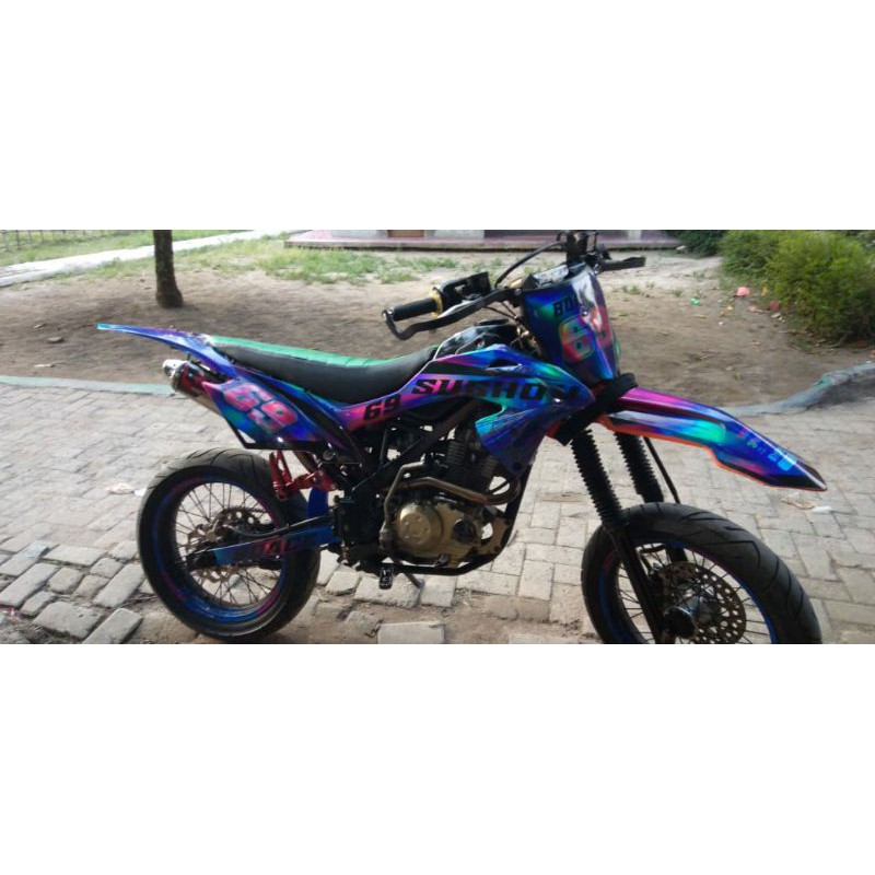 Decal sticker KLX/D-TRACKER FULL HOLOGRAM CROME PELANGI
