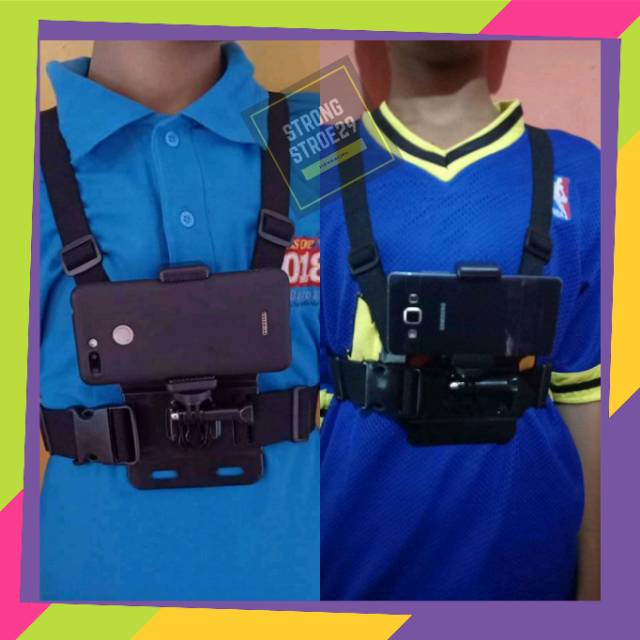 Chest strap hp CHEST BELT HP pegangan hp  TALI DADA HP paket vlog hp PEGANGAN KAMERA HP