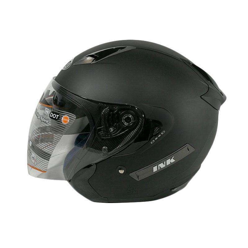 HELM INK METRO HITAM DOF BLACK DOF INK HALF FACE INK DOUBLE VISOR INK ORIGINAL INK METRO 2