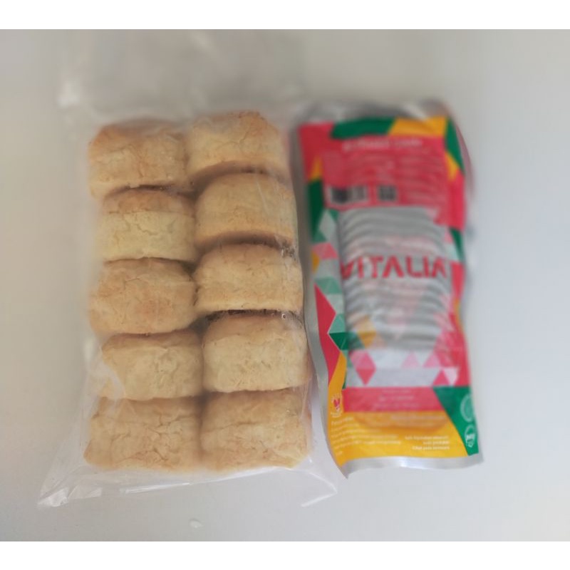 

Paket roti burger mini isi 10+Ham Vitalia isi 20