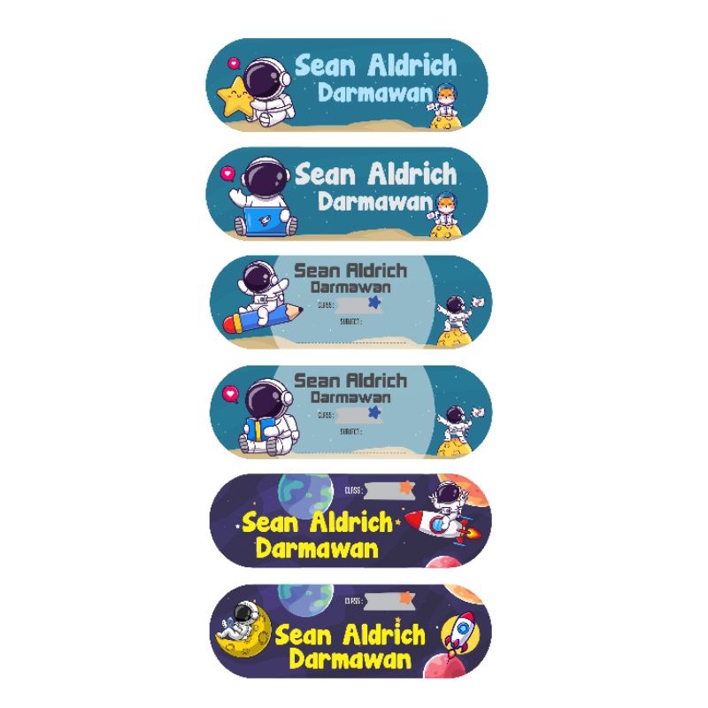 

PO sticker label nama anak tema astronot (isi 50 lbr)