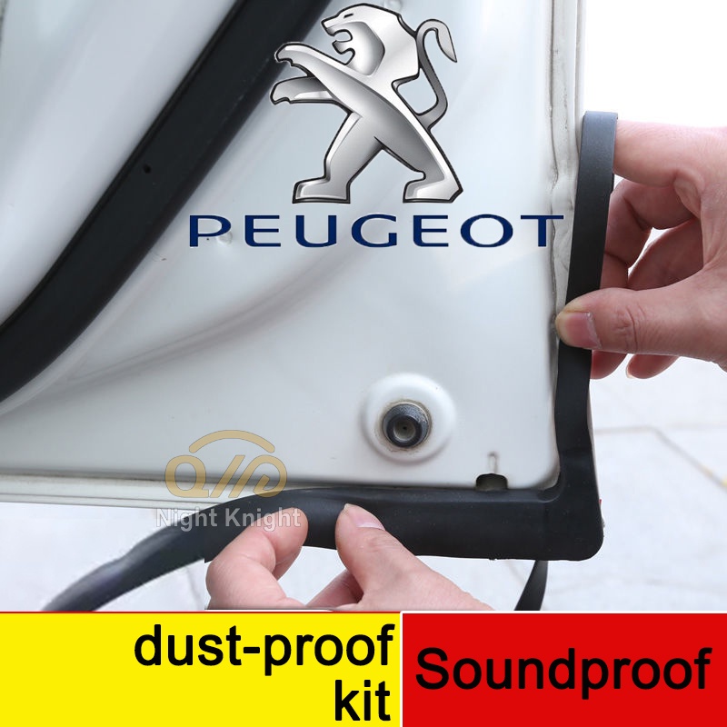 For Peugeot Full Car Seal Car Door Seal Strip Kit Soundproof Noise Insulation Weather Strip Sealing Trunk Hood Dashboard A B Pillar Trim Sealings For 308 206 208 3008 508 207 2008 5008 306 307