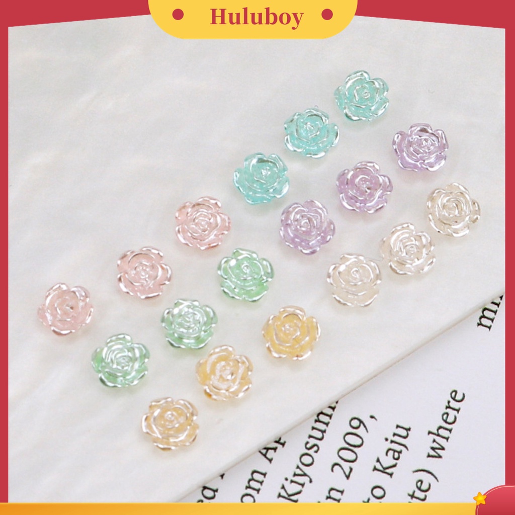Huluboy Huluboy♡ 50 Pcs Ornamen Bunga Camellia Aneka Warna Untuk Dekorasi Manicure