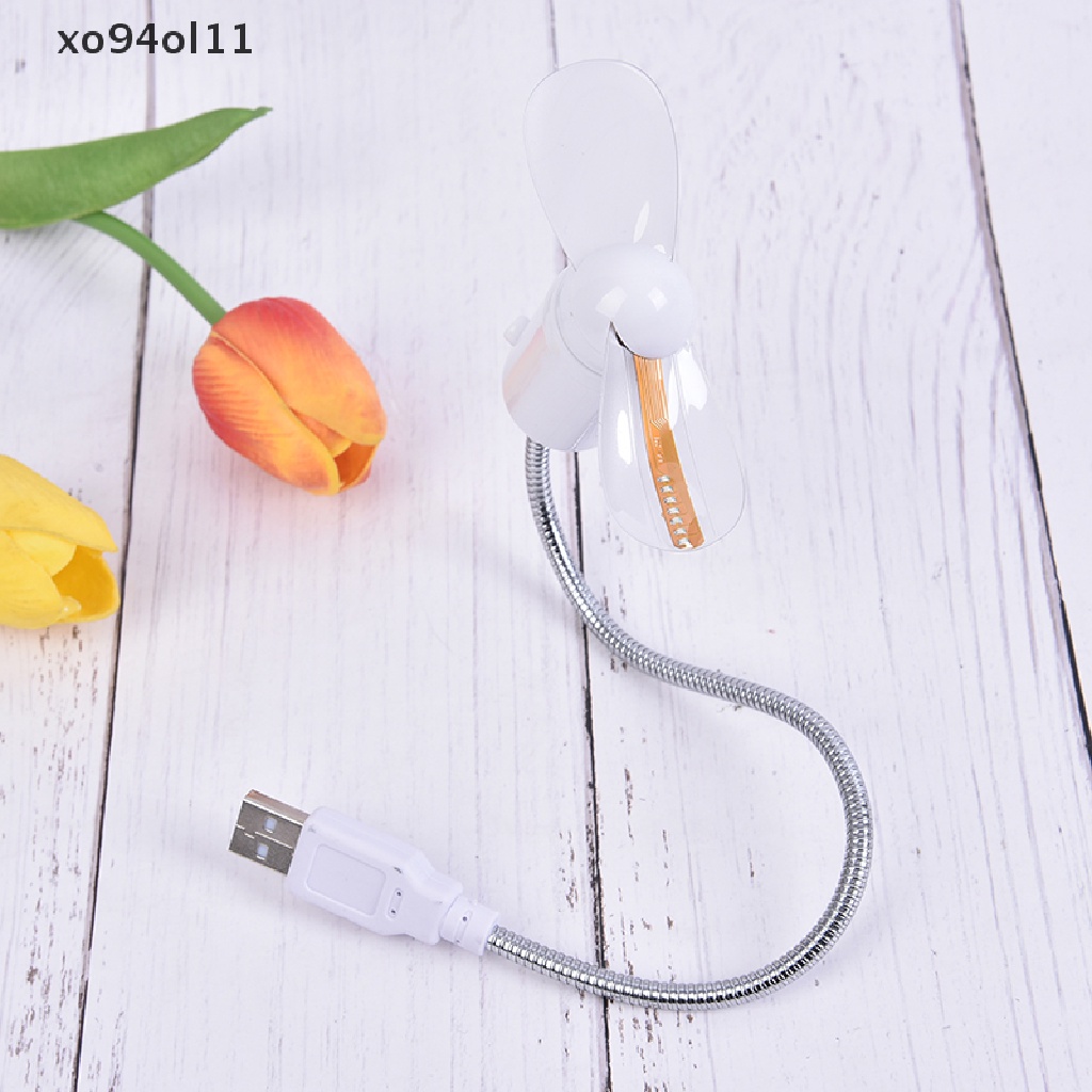 (hotsale) Kipas Tangan Mini Portabel Flexible Dengan Tampilan Jam LED Untuk Laptop PC