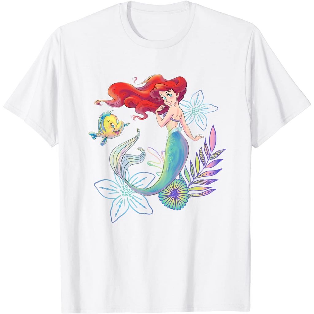 Kaos Anak The Little Mermaid Ariel and Flounder Sea - Kaos Anak Unisex - Ninacuteshop