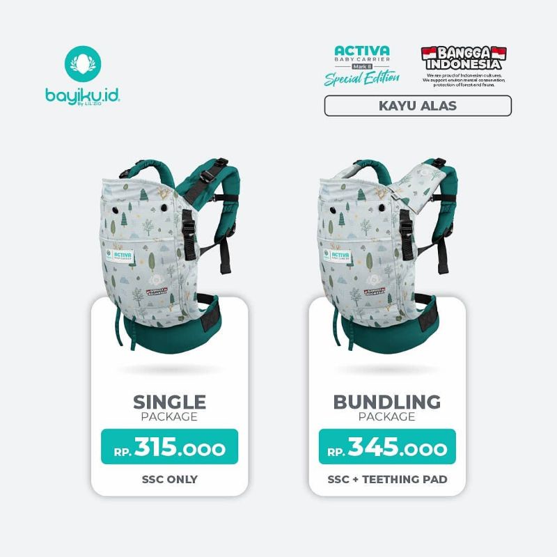 [FREE GIFT] Gendongan bayi m shape activa bangga Indonesia bayikuid