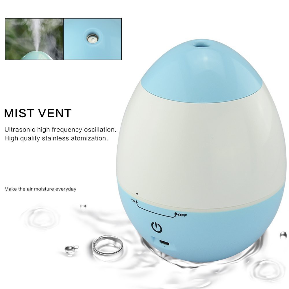 USB Portable Egg Shape Tumbler Ultrasonic Cool Mist Humidifier 150ml USB Mini Air Purifier