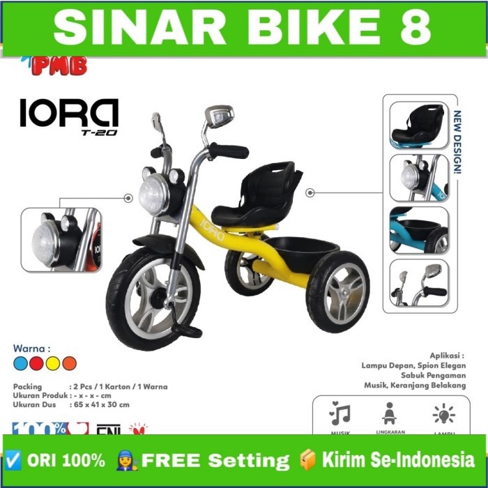 Sepeda Anak Roda Tiga IORA PMB T-20 Tricycle Anak