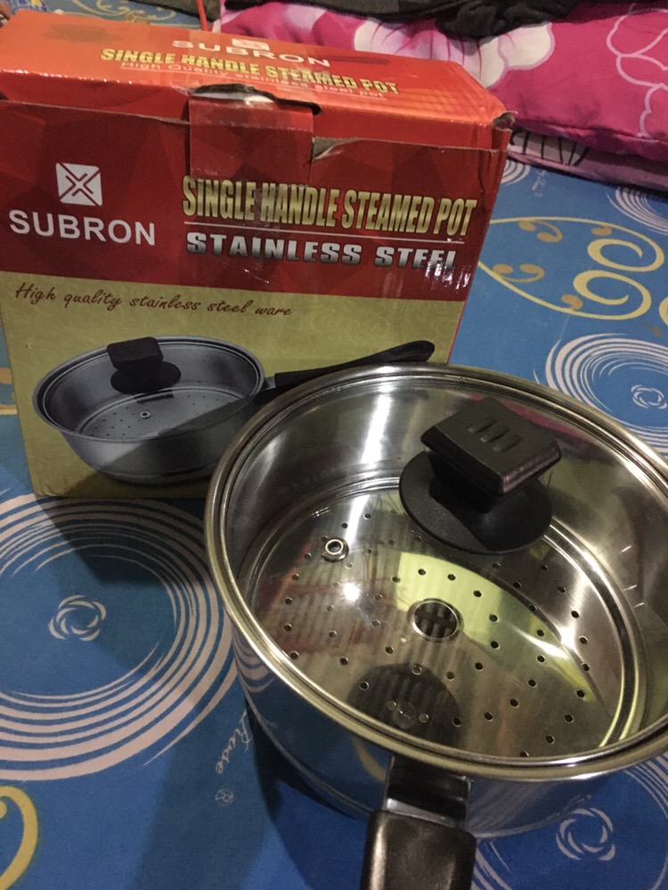 Subron Panci Kukus 20cm Steamer Panci Susu Milk Pot Saringan Multifungsi
