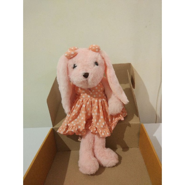 Boneka kelinci istana boneka/Rabbit taiwan peach with rok